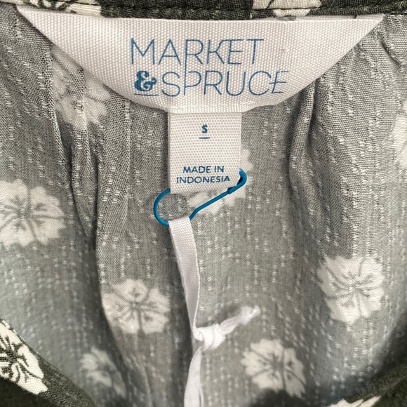 (A4c) Market Spruce Floral Flutter-sleeve top, Size S, NWT - Picture 6 of 9